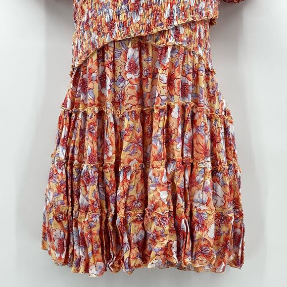 Poupette St Barth Soledad Off The Shoulder Floral Mini Dress Medium NWT - Picture 6 of 10